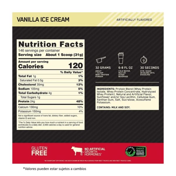 ON Whey Gold Standard 10 libras - Imagen 3