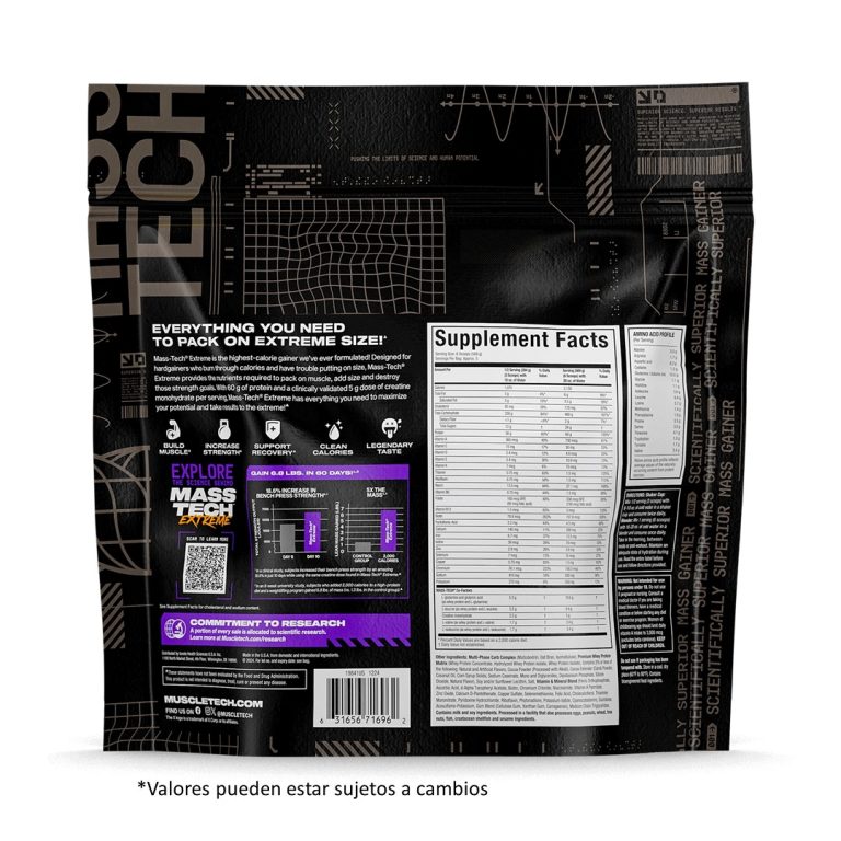 Muscletech Mass Tech Extreme 2000 Original 6 libras Gainer - Imagen 2