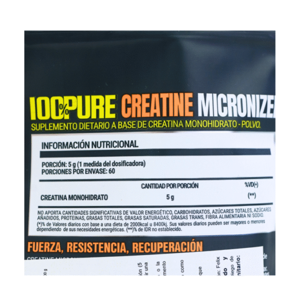 HOCH SPORT 100 % Pure Creatine Micronized (300 gramos) - Imagen 2