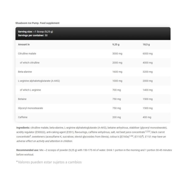 KEVIN LEVRONE Shaaboom Ice Pump 463 gramos - Imagen 2