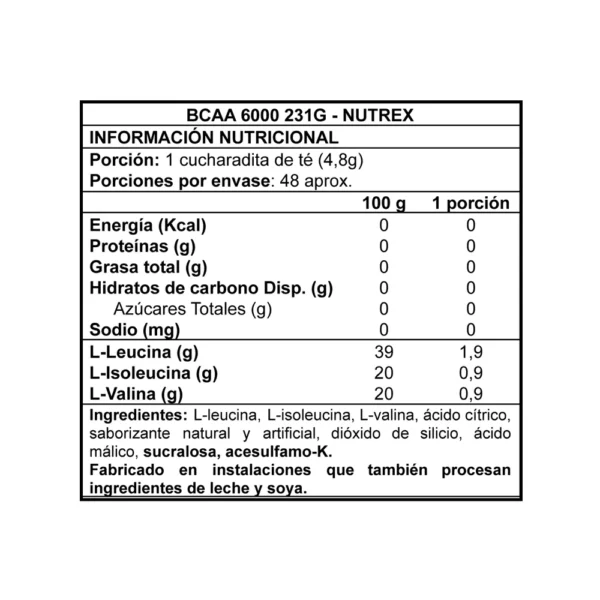 NUTREX  BCAA 6000 (30 serv) - Imagen 2