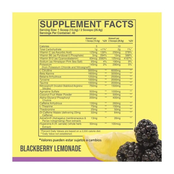 RAW Cbum Thavage Pre-Workout (40 servicios) - Imagen 2