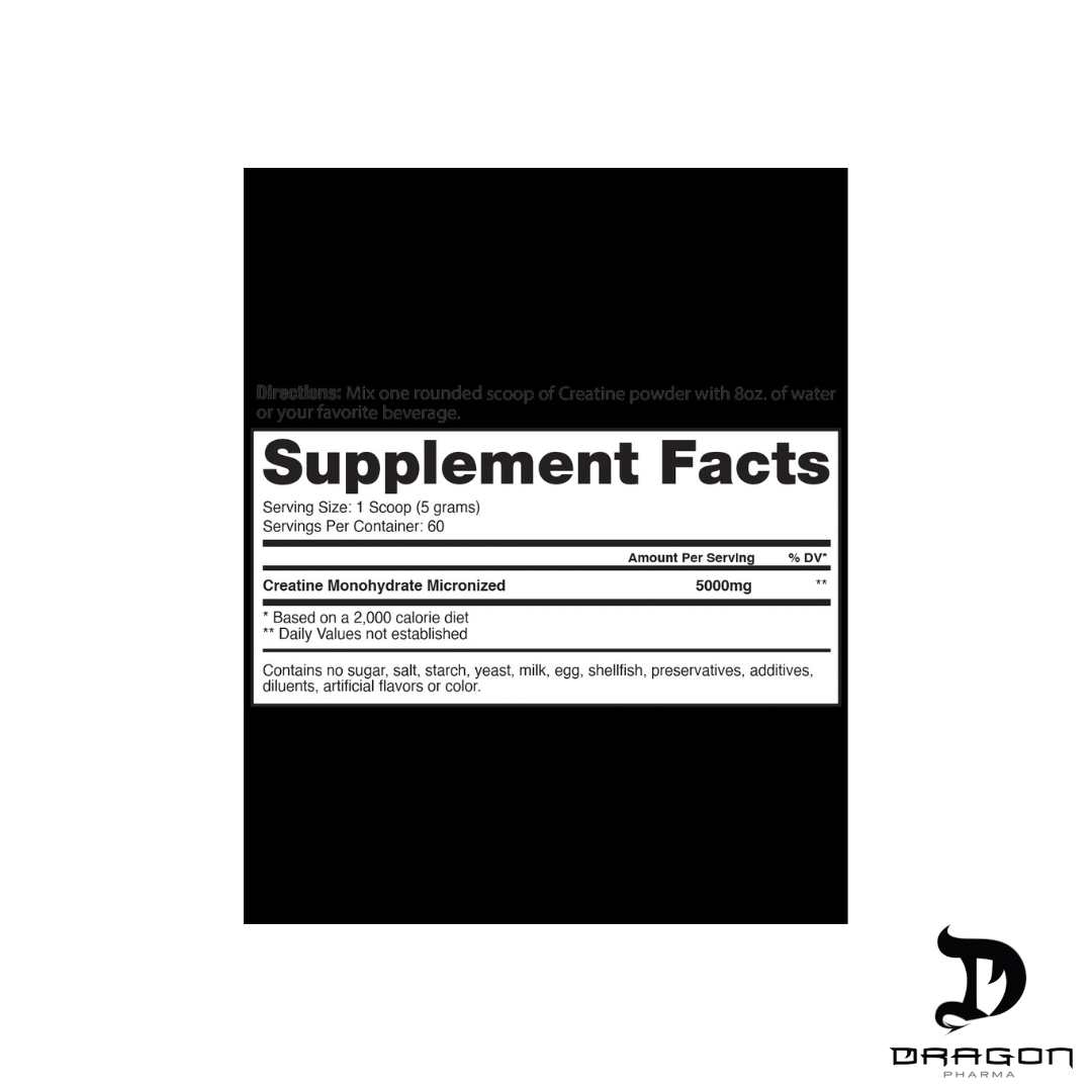 DRAGON PHARMA Creatina Monohidratada (300 gramos) - Imagen 2