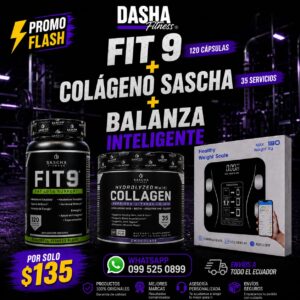 Fit 9 120 cap + Colageno 35 ser+ Balanza Inteligente