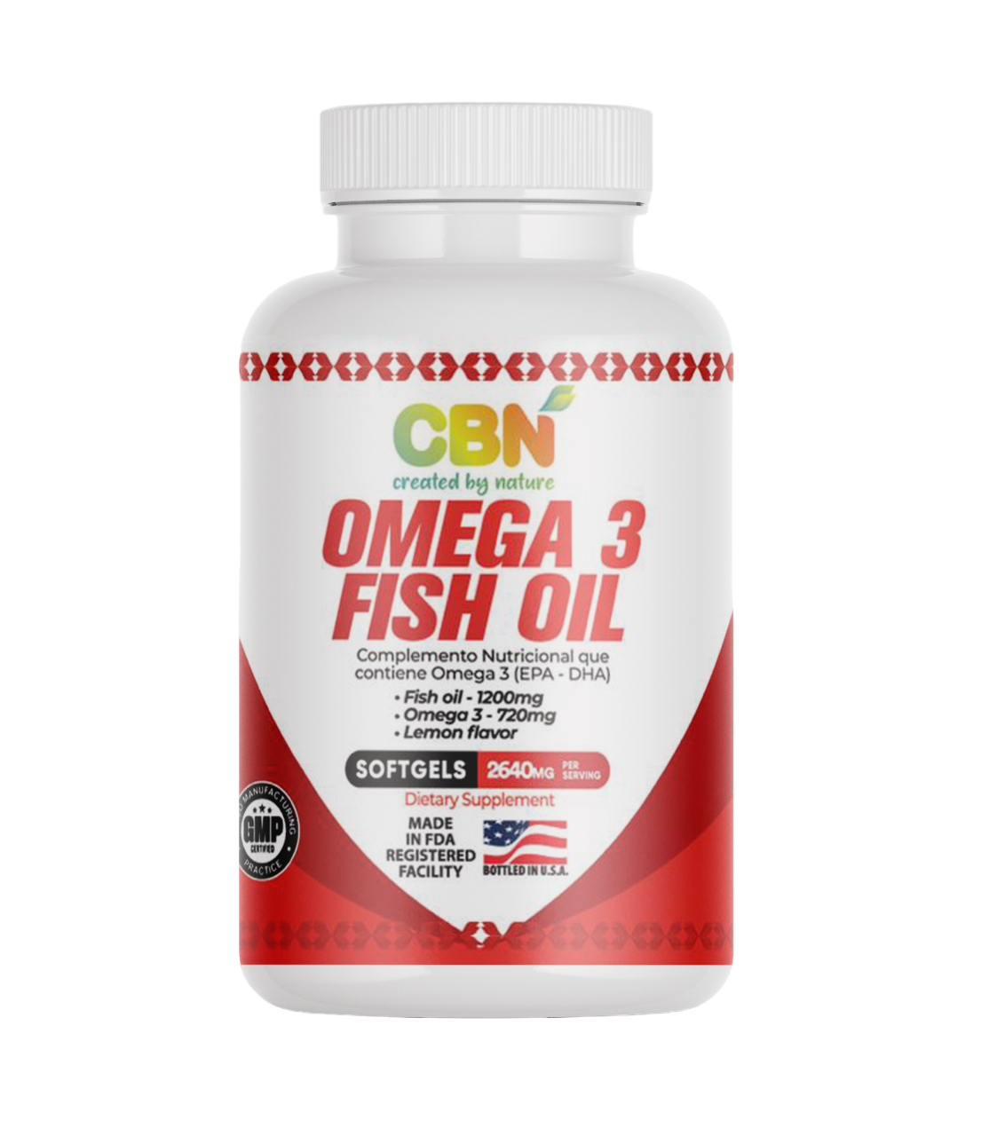 CBN Omega 3 Fish Oil 60 capsulas 720mg